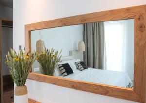 Cama ou camas em um quarto em Mykonos Cactus