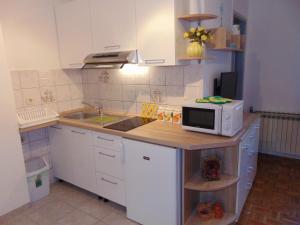 Kuchyň nebo kuchyňský kout v ubytování Apartments Marija