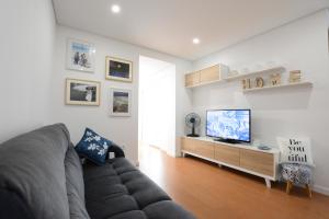 TV a/nebo společenská místnost v ubytování LUXURY Golden River Apartment - In the Heart of city center and wine cellars