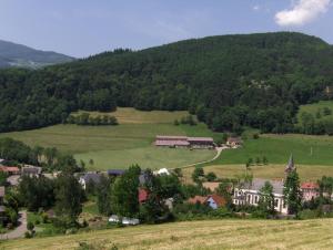 ラプートロワにあるLes Hirondellesの山の小さな村の空中風景