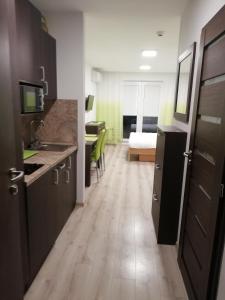 Kuchyň nebo kuchyňský kout v ubytování Apartmán Diamond