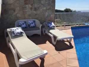 Bazén v ubytovaní Villa Gardenia mit Pool und traumhaftem Meerblick alebo v jeho blízkosti