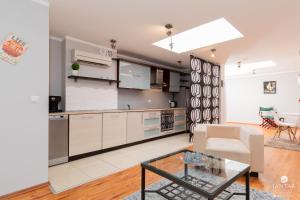 Jantar Apartamenty - Loft u Aktoraにあるキッチンまたは簡易キッチン