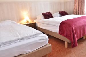 Cama o camas de una habitación en Hotel Het Galjoen
