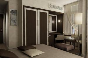 Postel nebo postele na pokoji v ubytování Menelaion Hotel