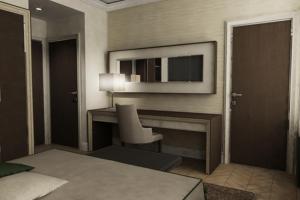 Postel nebo postele na pokoji v ubytování Menelaion Hotel