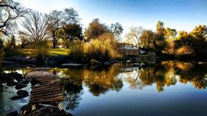 Uitzicht op een rivier vlak bij the country house