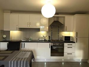 Kuchyň nebo kuchyňský kout v ubytování Stormont Apt Belfast