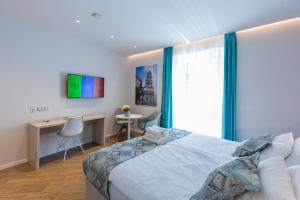 Posteľ alebo postele v izbe v ubytovaní AML apartments