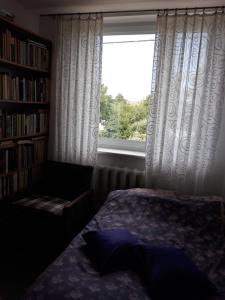 Posteľ alebo postele v izbe v ubytovaní Apartament – 3 pokojowe dwupoziomowe mieszkanie z ogrodem