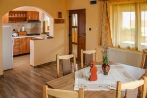 Kuchyň nebo kuchyňský kout v ubytování Apartamente Manó Apartmanok
