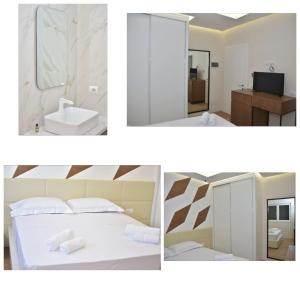 Airen Hotel Velipoje 객실 침대