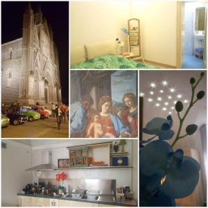 een collage van foto's van een gebouw en een kerk bij Casa Orchidea in Orvieto