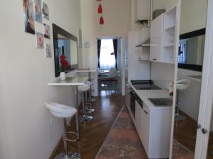 Kuchyňa alebo kuchynka v ubytovaní Apartment Zrinjevac + 37 fotografií