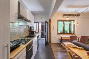Kuchyň nebo kuchyňský kout v ubytování Apartment Olga