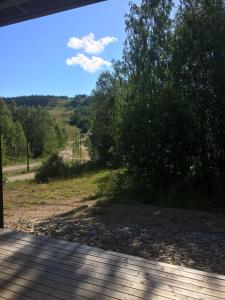 a view from the porch of a house at Paljakka Villas in Kotila