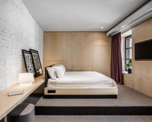 Postel nebo postele na pokoji v ubytování BURSA Hotel Kyiv + 37 fotografií