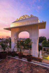 Balkón nebo terasa v ubytování Hotel Rajasthan palace - A Boutique Heritage Hotel in Jaipur