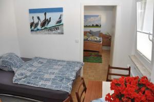 Ένα ή περισσότερα κρεβάτια σε δωμάτιο στο Appartment in Troisdorf-Sieglar