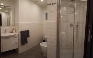 ビッボーナにあるLucas Houseのバスルーム(シャワー、トイレ、シンク付)