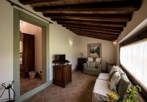 TV a/nebo společenská místnost v ubytování Agriturismo Podere La Rocca