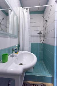 Koupelna v ubytování Apartments on Voykova