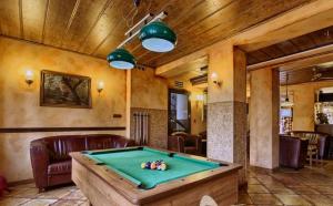 a living room with a pool table in it at Hotel Diament in Szklarska Poręba