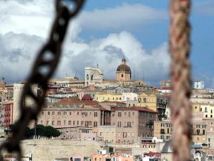 A general view of Cagliari or a view of the city taken from az apartmanhoteleket