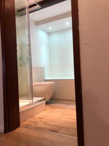 Ein Badezimmer in der Unterkunft Ferienwohnung-Goldener Winkel