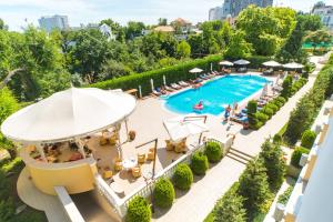 an overhead view of a pool at a hotel at Palace Del Mar in Odesa