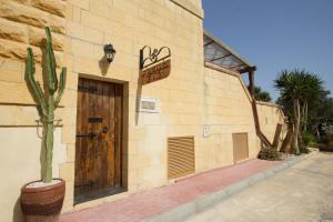 a building with a cactus in front of a door at Maxija B&B - Palm in Għarb
