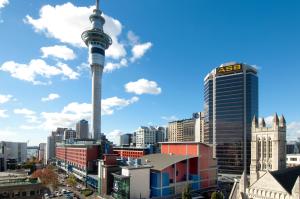 Nespecifikovaný výhled na destinaci Auckland nebo výhled na město při pohledu z aparthotelu