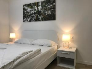 Kama o mga kama sa kuwarto sa Trentino Apartments - Casa ai Tolleri