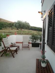 Balkón nebo terasa v ubytování villa peppino