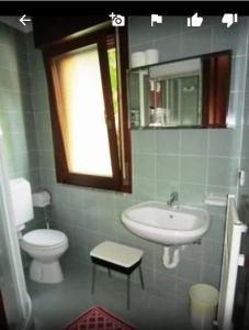 Koupelna v ubytování Albergo alla Pineta
