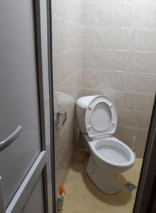 baño con aseo blanco en una habitación en Malkhazi's Guesthouse en Martvili