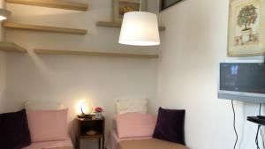 TV a/nebo společenská místnost v ubytování Flores Apartment