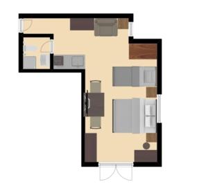 The floor plan of Pagaseon Rooms and Apartments