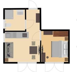 The floor plan of Pagaseon Rooms and Apartments