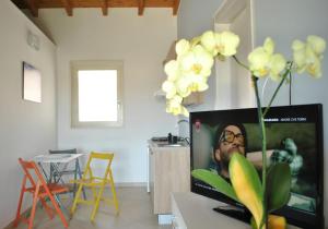 A television and/or entertainment centre at Masseria Capece bed & breakfast