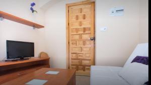 Televízia a/alebo spoločenská miestnosť v ubytovaní APARTAMENTOS HÉRCULES SEVILLA centro de Sevilla