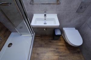 łazienka z umywalką i toaletą w obiekcie Willa Centrum w Zakopanem
