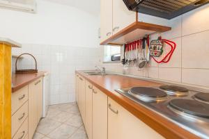 Kuchyň nebo kuchyňský kout v ubytování Apartment Ana
