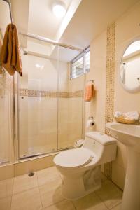 Koupelna v ubytování Hotel Sandmelis