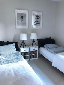 Posteľ alebo postele v izbe v ubytovaní Widok na Mazury Apartament przy Porcie