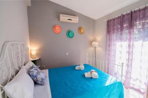 Posteľ alebo postele v izbe v ubytovaní Blue & Green Apartments , Dassia - Corfu 1&2-3&4