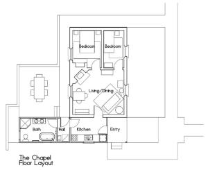 The floor plan of The Chapel Deloraine