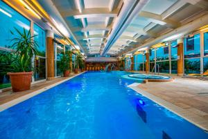 "ハルカーニャ"にあるDráva Hotel Thermal Resortの青い水のホテルのスイミングプール