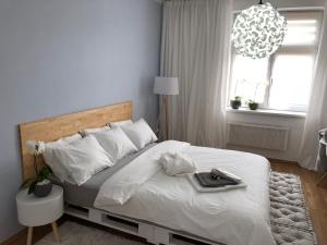 Posteľ alebo postele v izbe v ubytovaní Pension Skylark