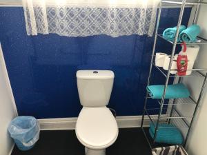 ブラックプールにあるThe Butterfly Hotelの青い壁のバスルーム(白いトイレ付) +26枚の写真